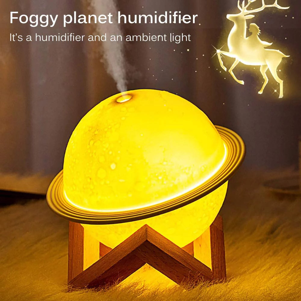 Moon Lamp Humidifier, 2 in 1 Moon Night Light & Humidifiers with USB Recharge