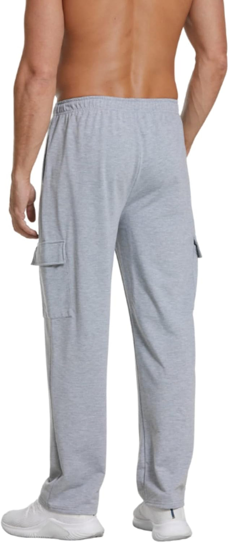 Men'S Cargo Sweatpants Open Bottom